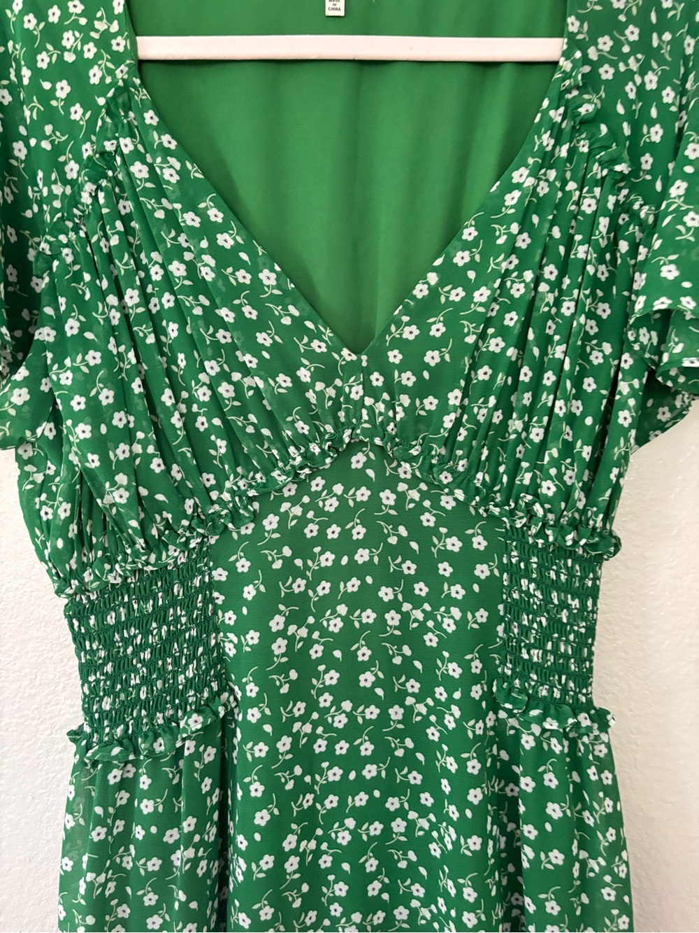 Max Studio Green Floral Midi Dress